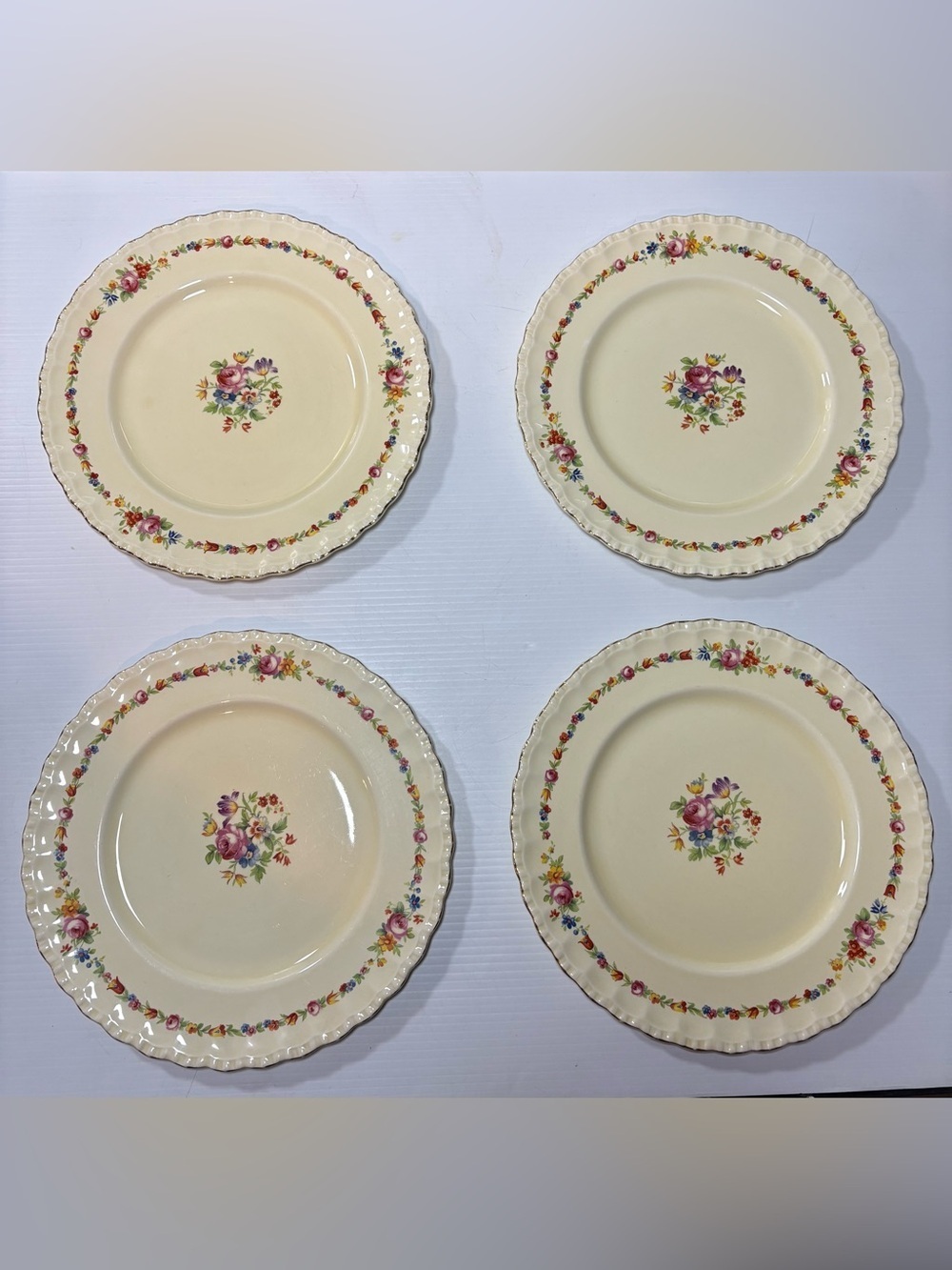 Vintage W.H. Grindley "The Raeburne" Plates - Set of 4 -diameter 10”